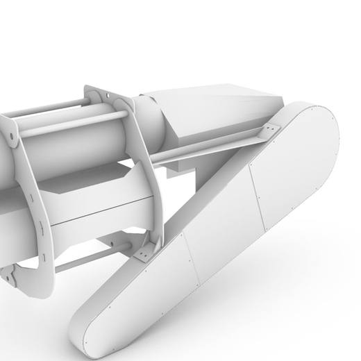 Shaded 3D view of a conveyor drive assembly.
