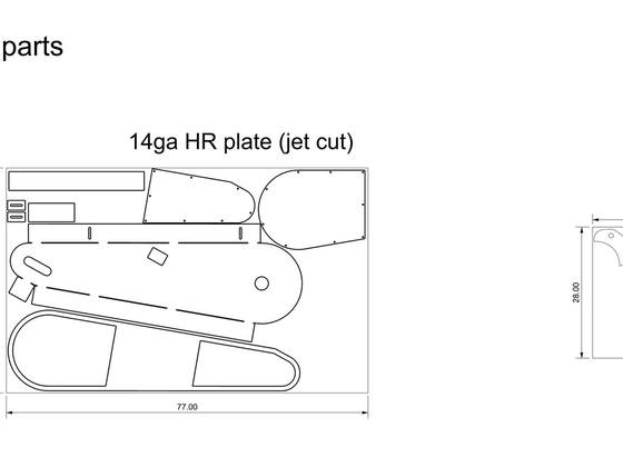 Nest layout of cut parts grouped on stock plate sizes.
